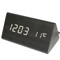 Часы настольные VST 861-6 с белой подсветкой/датчик температуры/дата