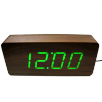 Часы настольные VST 865-4 с зеленой подсветкой/датчик температуры/дата