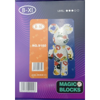 Конструктор Magic Blocks 9160 в виде мишки Bearbrick “French kisses”