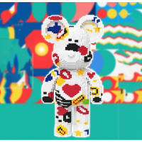 Конструктор Magic Blocks 9160 в виде мишки Bearbrick “French kisses”