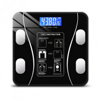 Напольные электронные умные фитнес весы Scale one A-8003 до 180 кг платформенные с ЖК дисплеем Bluetooth 