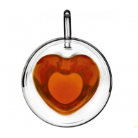 Набор стеклянных чашек с двойными стенками Сердце Con Brio CB-8915-2 (2 /150 мл)  (Цена за 2 шт)