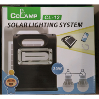 Солнечная зарядная станция + LED фонарь Cclamp CL-12 с лампочками 
