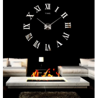 Часы настенные 3D Timelike Римские 70 см Серебряный