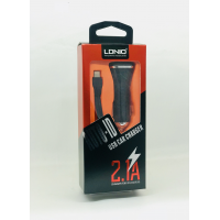 Автомобильное зарядное устройство LDNIO DL-219 (2.1A / 2 USB порта + кабель для iPhone)