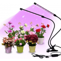 Двойная ультрафиолетовая гибкая фитолампа для растений на прищепке Led Plant Grow Light USB