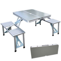 Раскладной туристический стол и стулья Folding Picnic Table (86x68 см)