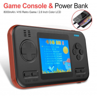 Портативная игровая ретро приставка консоль G-416 Game Box + Power Bank 8000mAh 416 игр