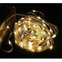 Гирлянда на батарейках + USB  3 m 30 led WW WARM WHITE 7739