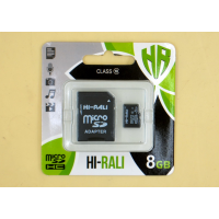 Карта памяти MicroSD Hi-Rali 8 Gb (Class 10) 3 года гарантии