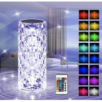 Хрустальная настольная лампа Ромб Rgb  4 режима сенсорное управление  Хрустальная настольная лампа Ромб Rgb  4 режима сенсорное управление
