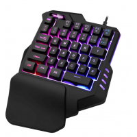 Проводная одноручная игровая клавиатура с подсветкой K9