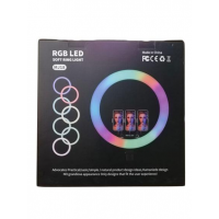Кольцевая LED лампа RGB MJ-18 45см (3 крепления) пульт + сумка)