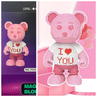 Конструктор 3D Magic Blocks медведь l Love You 34СМ 7039