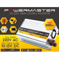 Преобразователь напряжения POWERMASTER 11148, 12В 220В 500Вт