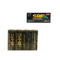 Батарейки AA SAF ALKALINE, 1,5 v, 60 штук в коробке