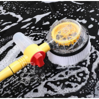 Щетка насадка на шланг Water Blast Желтая Вращающаяся для мытья окон и авто с резервуаром 2 режимами