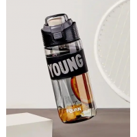 Спортивная бутылка для напитков "Young"черного цвета 640 ml 