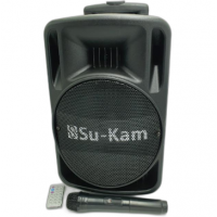 Портативная колонка Su-Kam BT 100D + 1 микрофон 12v\220v