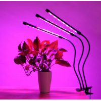 Тройная ультрафиолетовая гибкая фитолампа для растений на прищепке Led Plant Grow Light USB