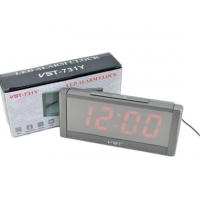 Настольные электронные часы с будильником от сети VST-731Y-4 зеленой подсветкой 
