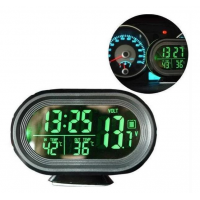 Автомобильные часы VST 7009V термометр+вольтметр