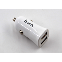 Автомобильное зарядное устройство hoco. Z12 (2.4A / 2 USB порта + кабель для iPhone)