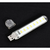 Компактный USB фонарик на 8 светодиодов(в упаковке 48 шт)