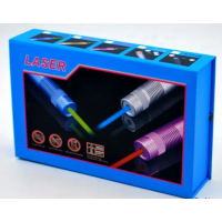 Мощнейшая лазерная указка Laser BLUE YXB ‎008 10000 mW аккумуляторный лазер с видимым синим лучом 5 насадок