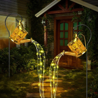 Фонарь садовый на солнечной батарее в виде лейки с подсветкой 