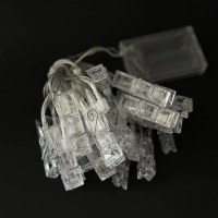 Гирлянда с прищепками для фотографий LU-999, 4,5 м, 20 LED, тёплый жёлтый свет, питание от USB