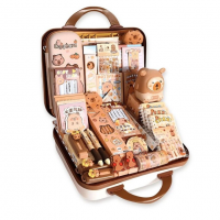 Детский канцелярский набор Capybara W-A1, 55 предметов в чемодане с кодовым замком