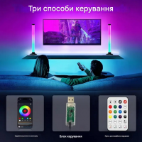 Светодиодные RGB панели, настольная лампа с музыкальной синхронизацией, 2 шт.