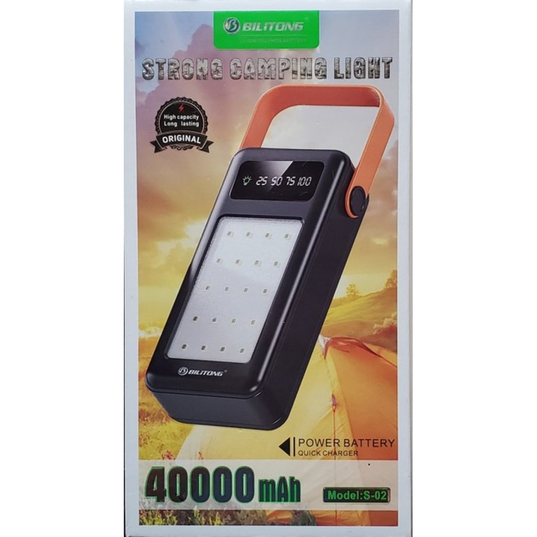 Повербанк с фонарём Bilitong S-02, 40 000 мА·ч, 4 USB Повербанк с фонарём Bilitong S-02, 40 000 мА·ч, 4 USB