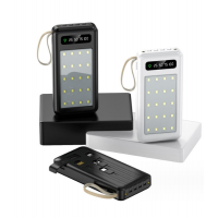 Портативный Power Bank 20000 mAh с солнечной панелью, LED-панелью