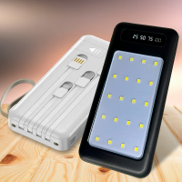 Портативный Power Bank 20000 mAh с солнечной панелью, LED-панелью