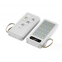 Портативный Power Bank 20000 mAh с солнечной панелью, LED-панелью