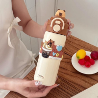 Термос с поильником и трубочкой "Капибара" FXD-7728-KA, 500 мл, детский