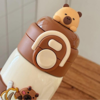 Термос с поильником и трубочкой "Капибара" FXD-7728-KA, 500 мл, детский