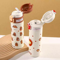 Термос с поильником и трубочкой H-29, 420 мл, детский