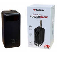 Портативный аккумулятор Torima TRM-1080, 80 000 мА·ч, 22,5 Вт