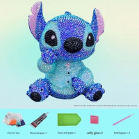 Алмазная мозаика «Стич» 25-617 (фиолетовая / розовая)