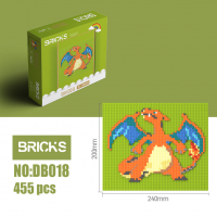 Мозаика на доске BRICKS «Charizard», 455 деталей, 240×200 мм DB018