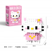 Конструктор BRICKS Hello Kitty «Китти» розовая 5×4×2 см C1017