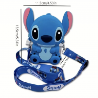 Детская сумочка «Стич» (розовый, синий) 14×10×6 см  25-517