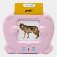 Детский планшет "Мишка" с карточками для изучения Английского языка 510 слов, розовый