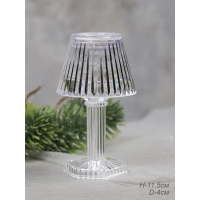 Светодиодный декоративный ночник LED Candel, 12×6 см, прозрачный