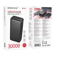 Повербанк BOROFONE BJ80B, 30000 mAh, быстрая зарядка 22,5 Вт