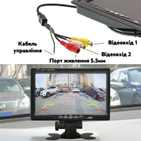 Автомобильный монитор LCD 7'' для двух камер Автомобильный монитор LCD 7'' для двух камер