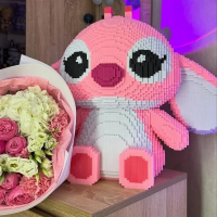 Конструктор Magic Blocks №1081 "Лило и Стич" Ангел 50 см, 12 000 деталей